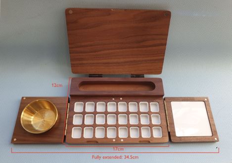 WALNUT TRAVEL PAINT BOX
