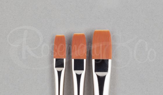 Sax Flat Golden Synthetic Bristle Acrylic Easel Brushes, 1/2 Inch