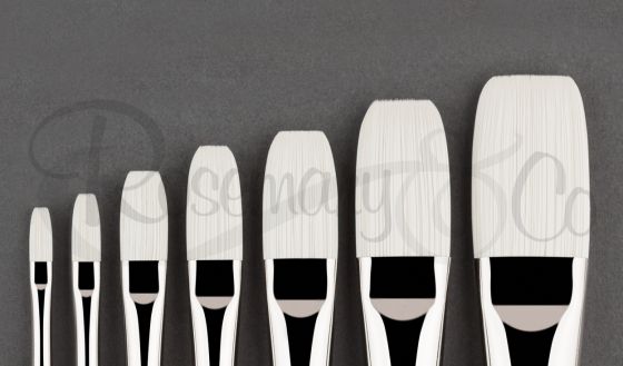 Rosemary & Co Brushes - Ivory Series Short Flats, Professional Art  Products