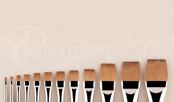 Rosemary & Co Evergreen Long Flats Brushes Range 