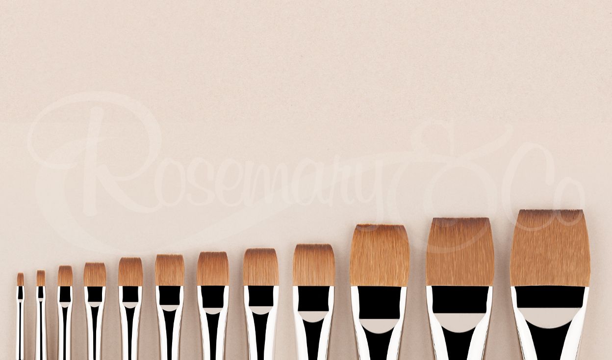 Series 38 - Synthetic White Bristle - Flat Series 38 - Synthetic White Bristle - Flat